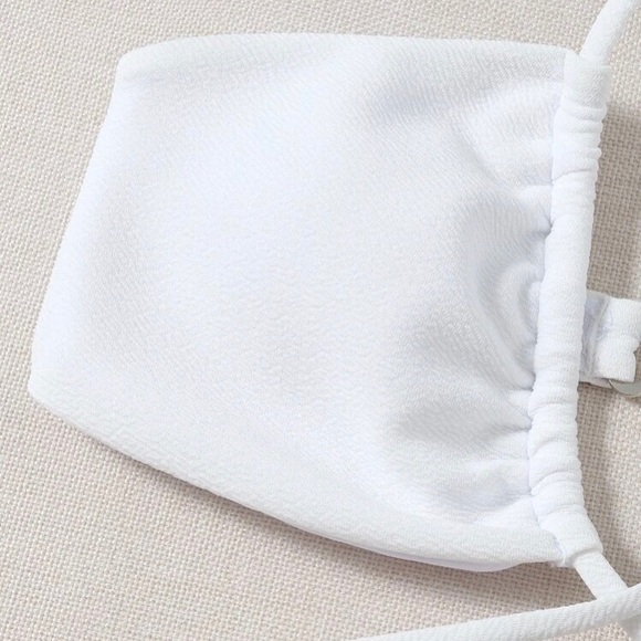 Sexy White Strappy Halter Bikini - Picture 4 of 7